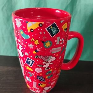Stoneware Ceramic Snoopy Christmas Mug